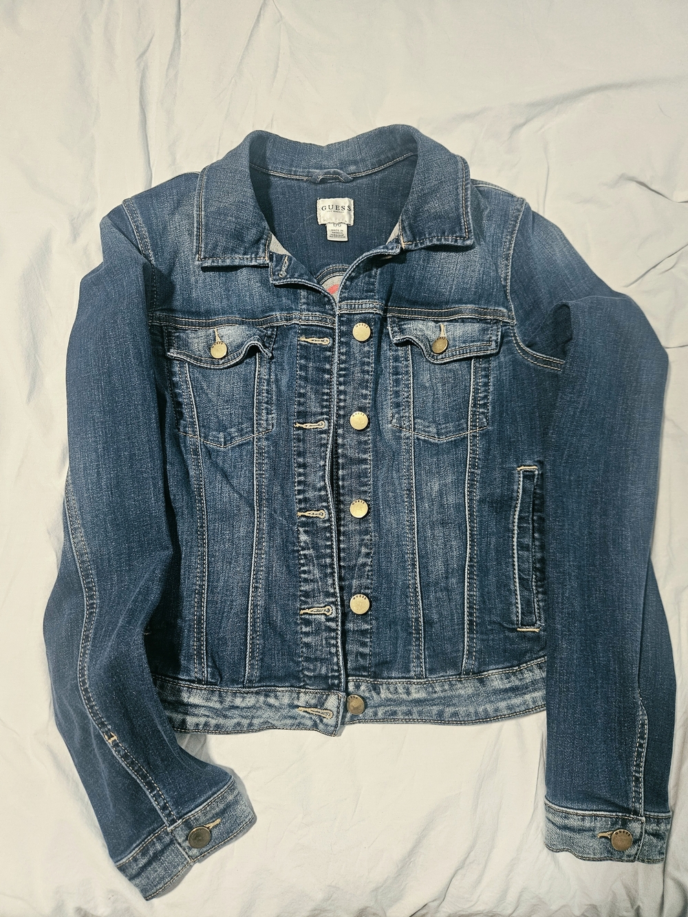 GUESS Women's Classic Blue Denim Jacket